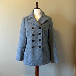 Women’s gray, pea coat new